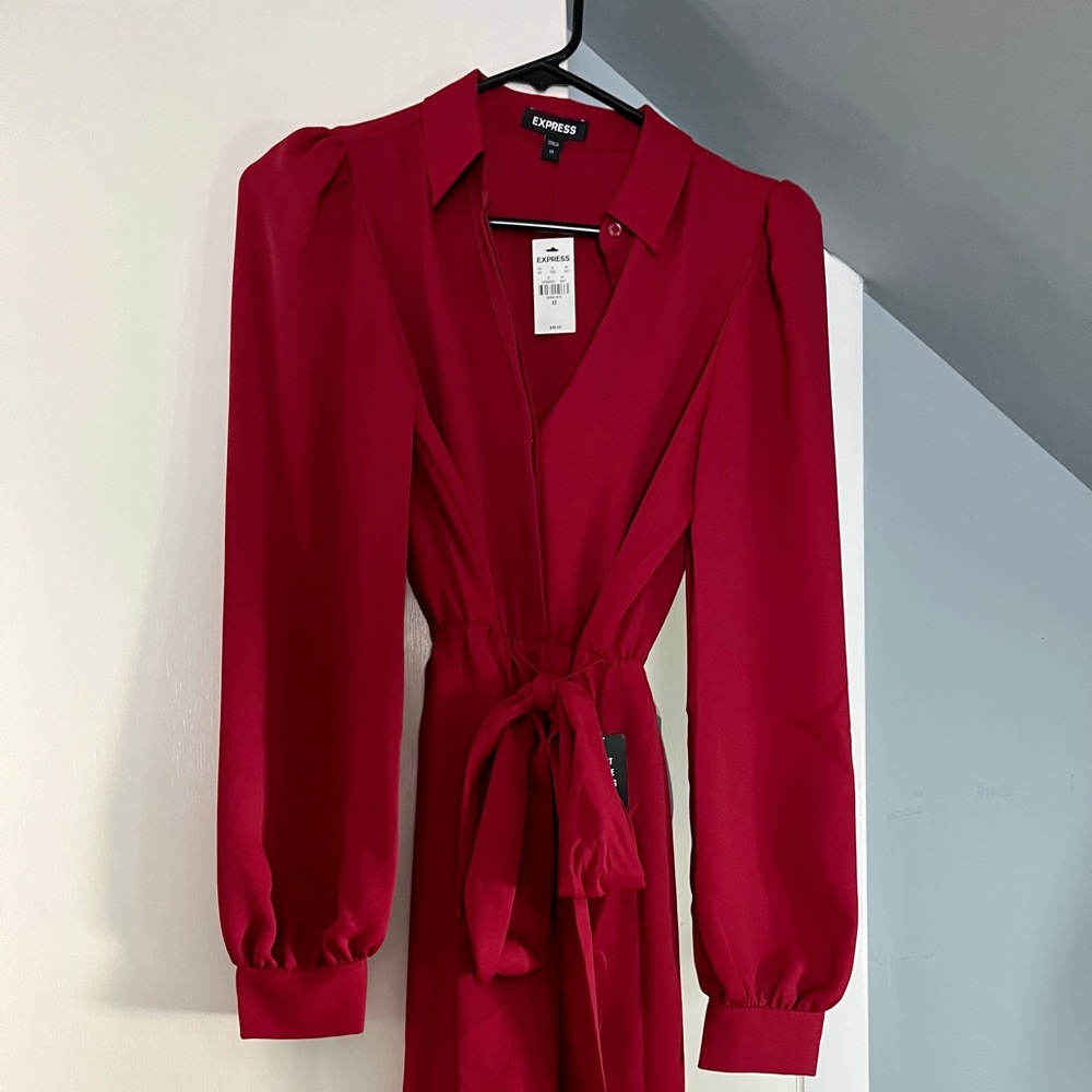 Brand new with tags. Express ruffle wrap dress.